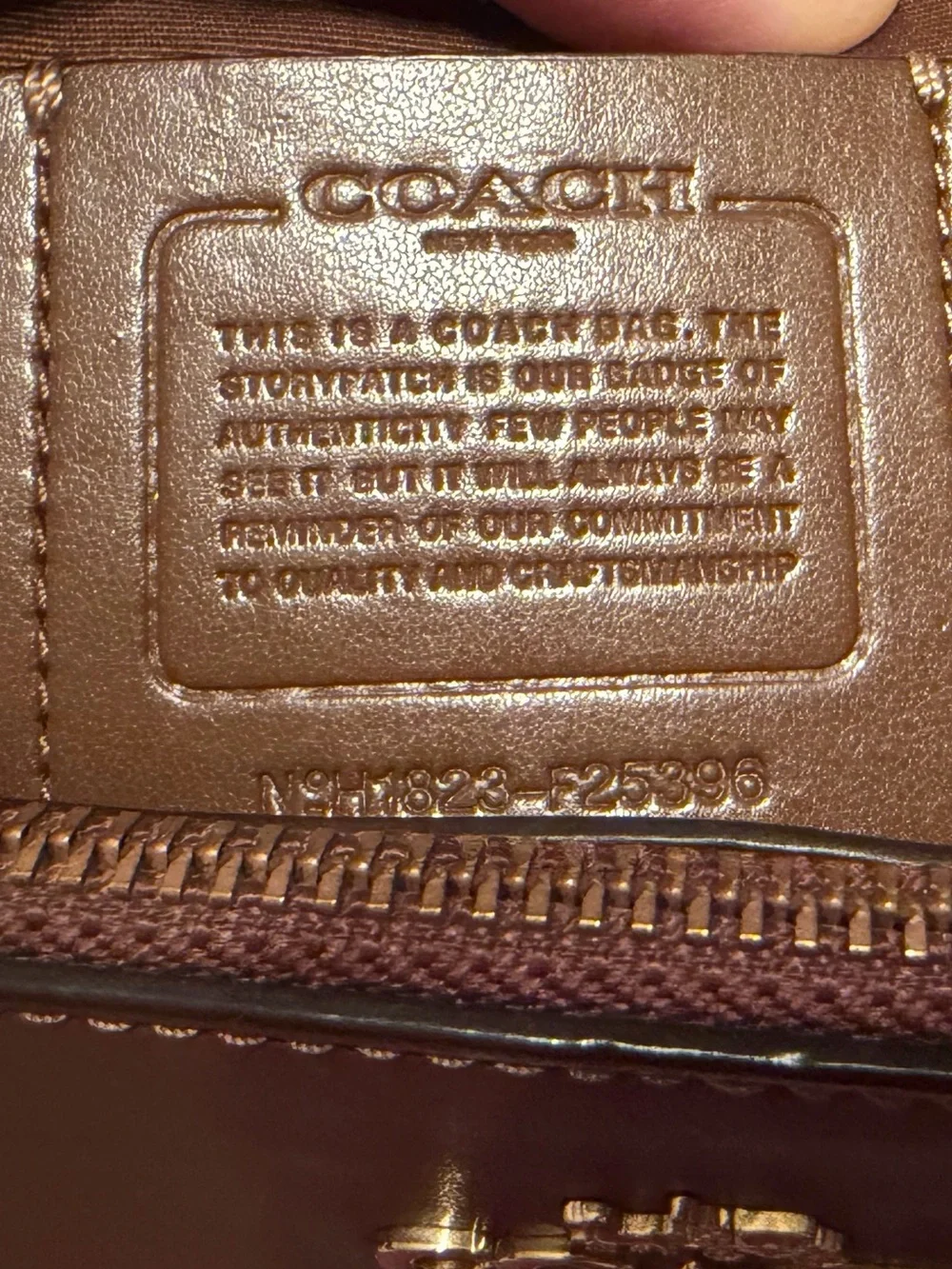 Coach Brooke Signature khaki saddle bag